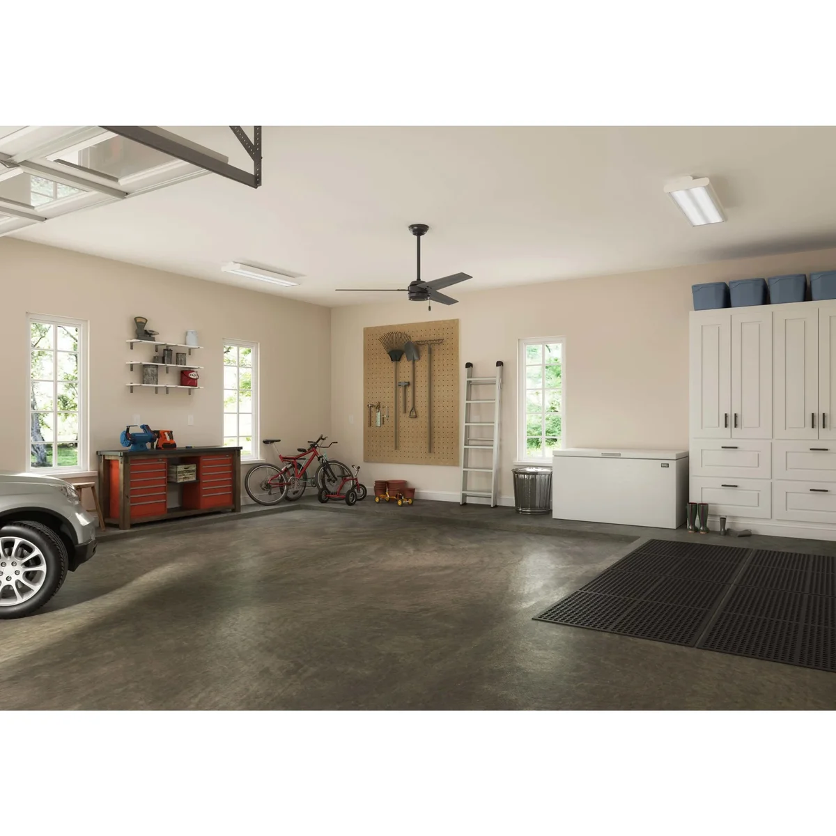 Everdaily Essentials 52 inch Cassius Noble Bronze Damp Rated Ceiling Fan and Pull Chain Ref. 7612