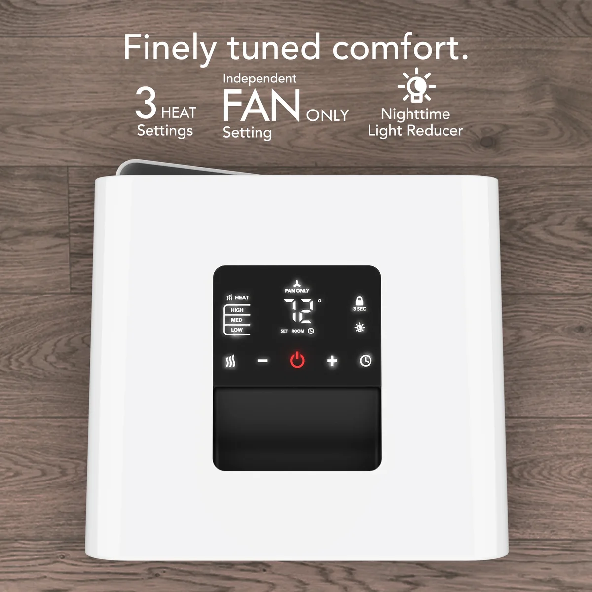 Everdaily Essentials Velocity CUBE 5 OSC Whole Room Space Heater with 70º Oscillation, Remote Control, Vortex Heat Circulation, LED Touch Controls, 1-12 Hour Timer,  Ref. 9792