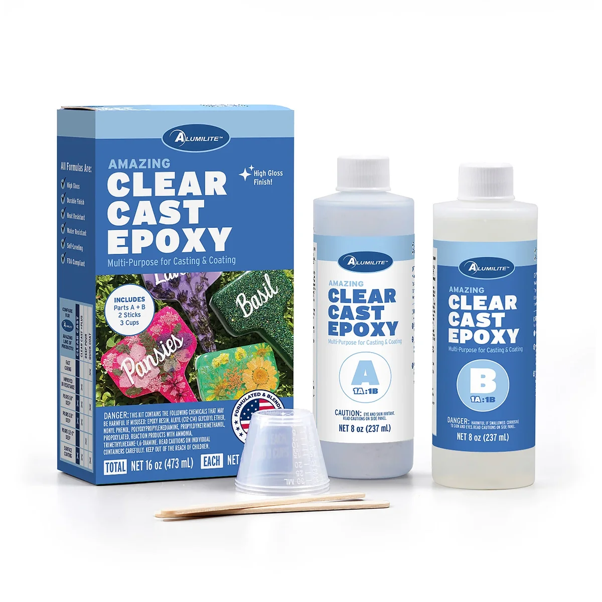 Alumilite Amazing Clear Cast Resin Epoxy Coating, 16 fl oz 9262