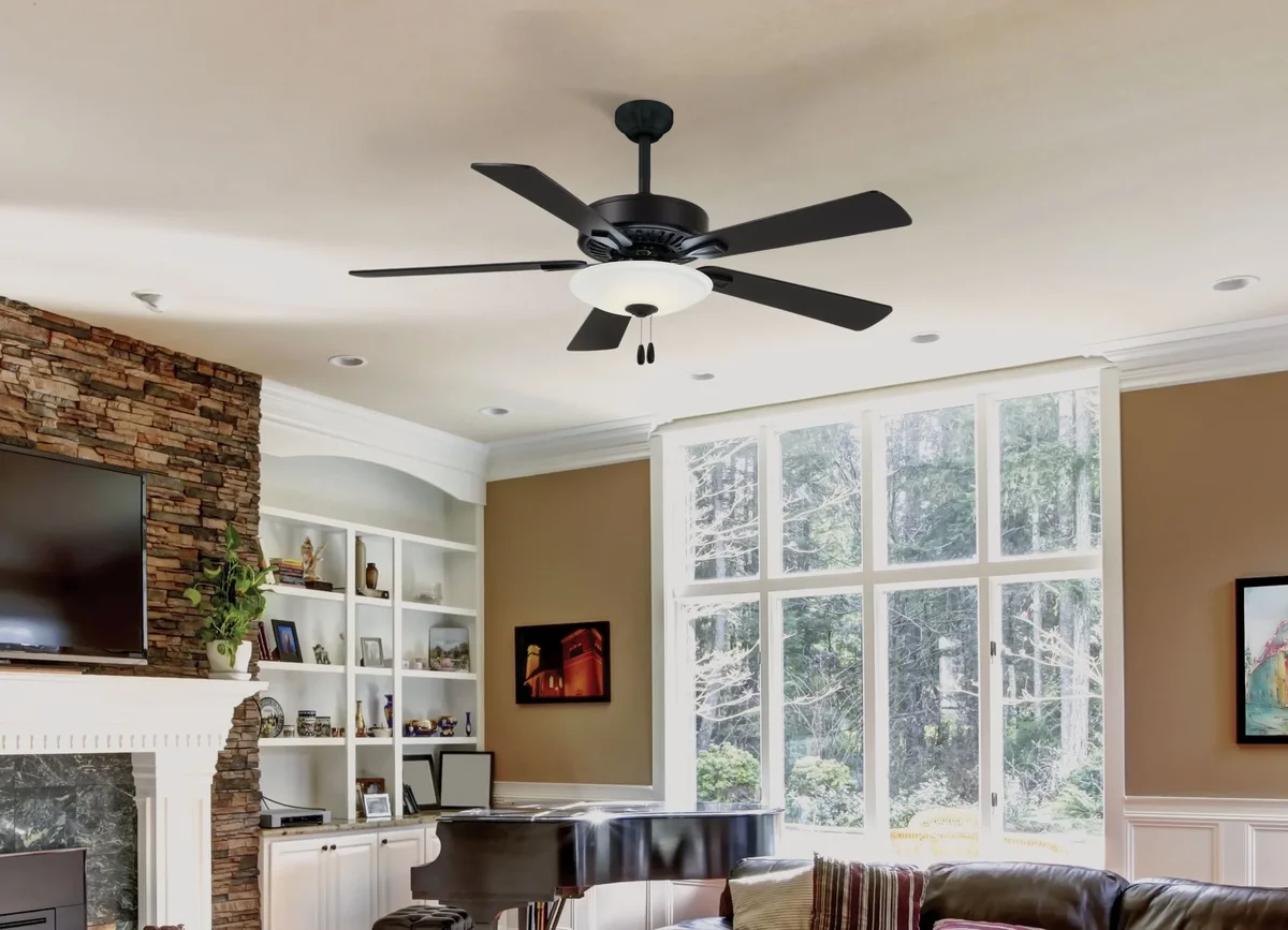 Everdaily Essentials 52" Minka Aire Contractor Oil-Rubbed Bronze LED Pull-Chain Ceiling Fan Ref. 3691