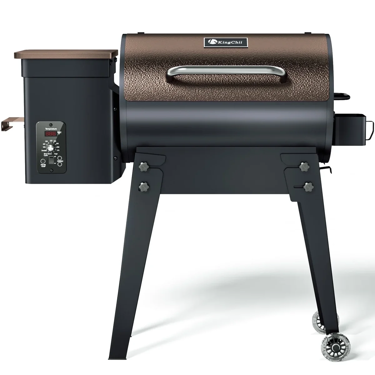 KingChii 456 SQ.IN. Wood Pellet Grill & Smoker with Automatic Temperature Control, Foldable Legs for Easy Storage and Transport, Multifunctional  1242
