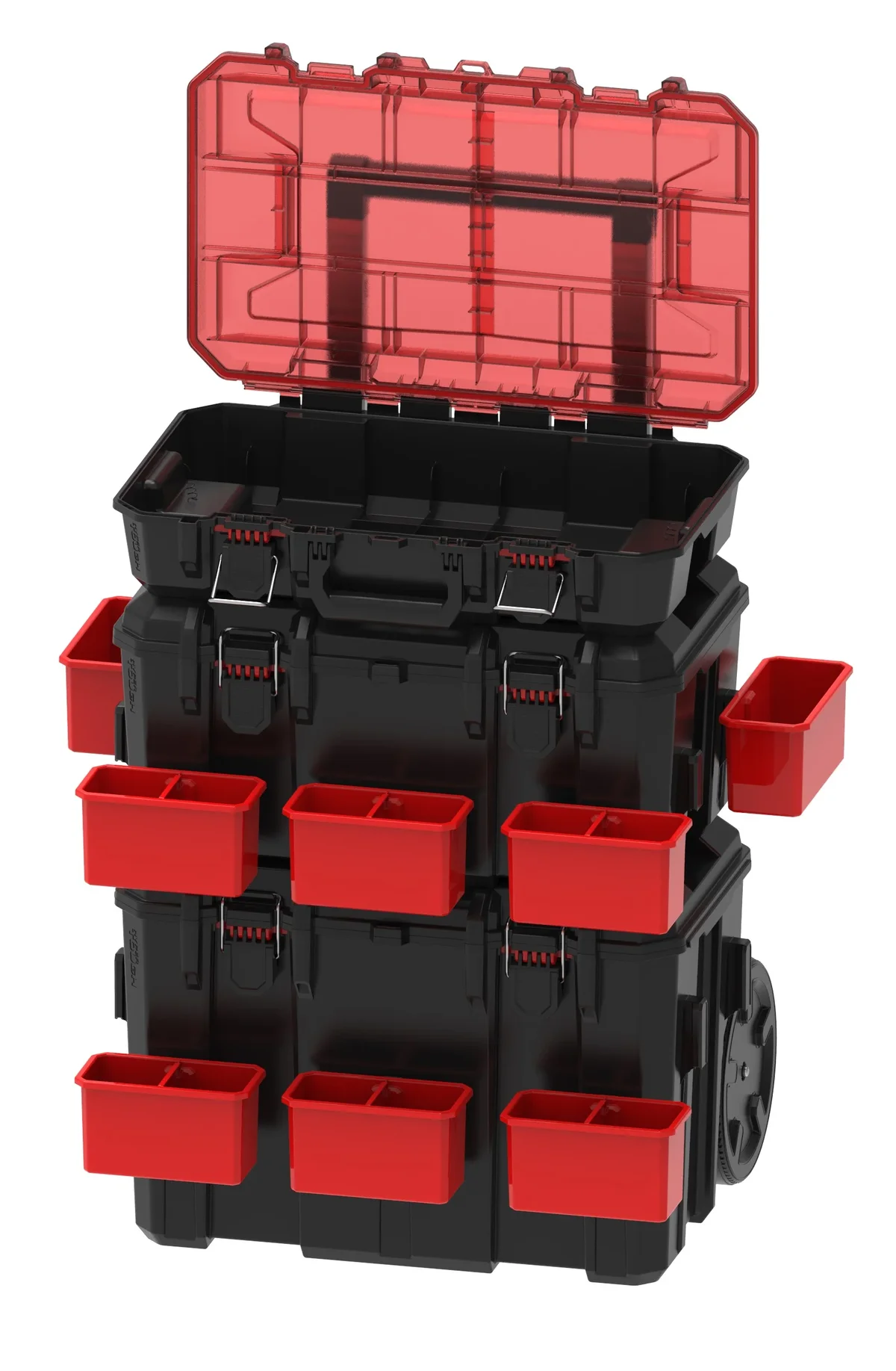 Hyper Tough Hyper Stack Tool Box Organizer, Red 3122