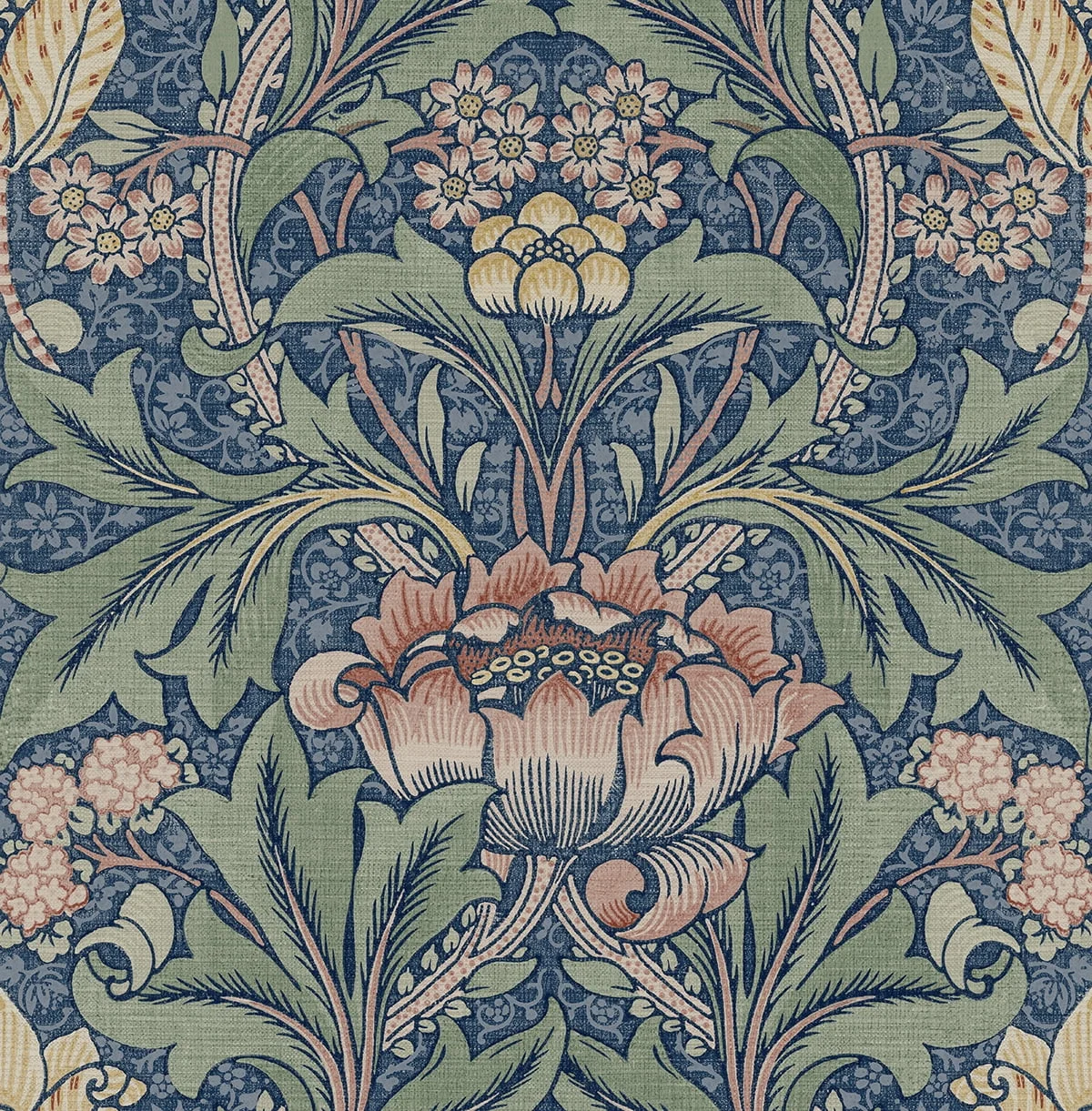NextWall Morris Flower Peel and Stick Wallpaper 1972