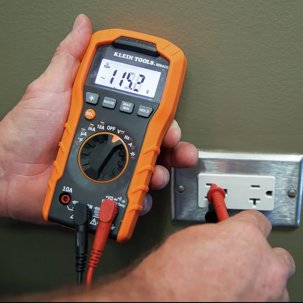 Klein Tools MM400 Digital Multimeter, Auto-Ranging, 600V 8398