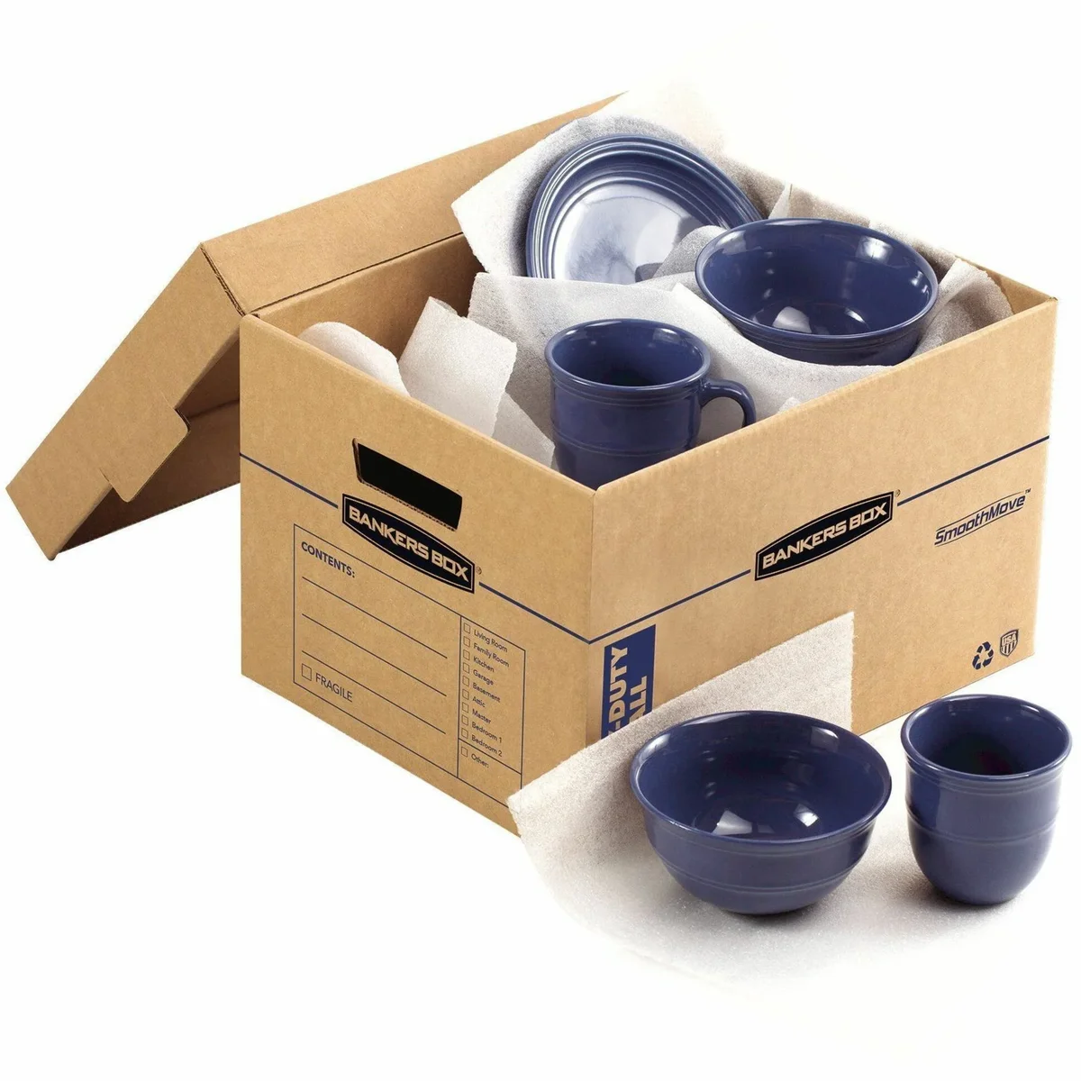 Bankers Box, FEL7710201, SmoothMove Maximum Strength Moving Boxes, 8 / Pack, Kraft 5823