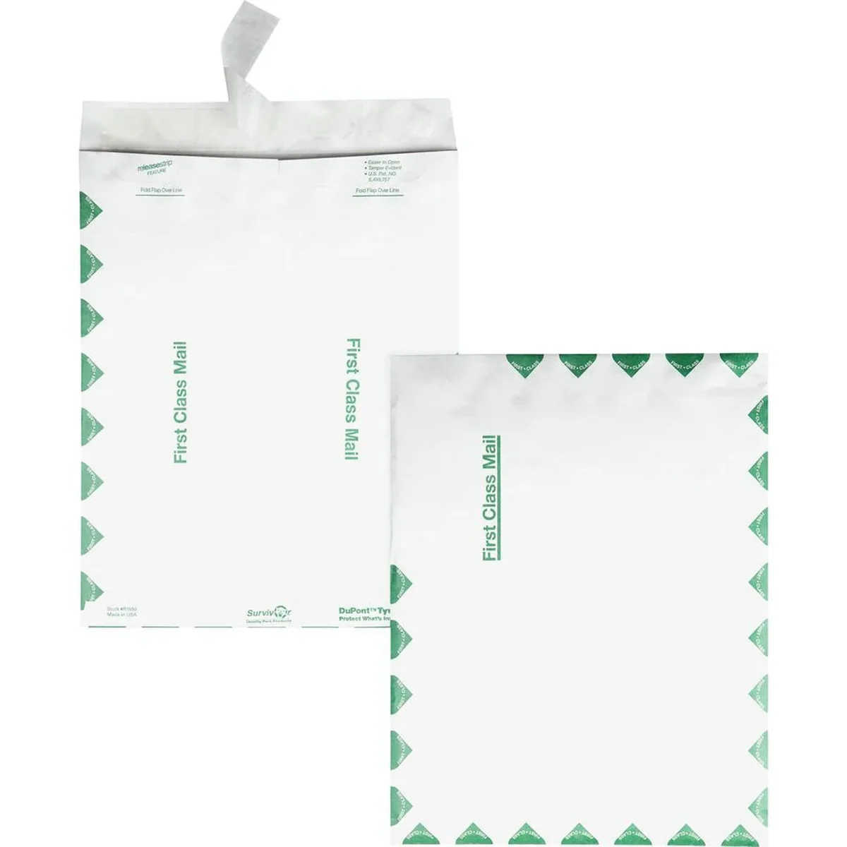 Survivor Tyvek USPS First Class Mailer, 10 x 13, White, 100/Box 0109