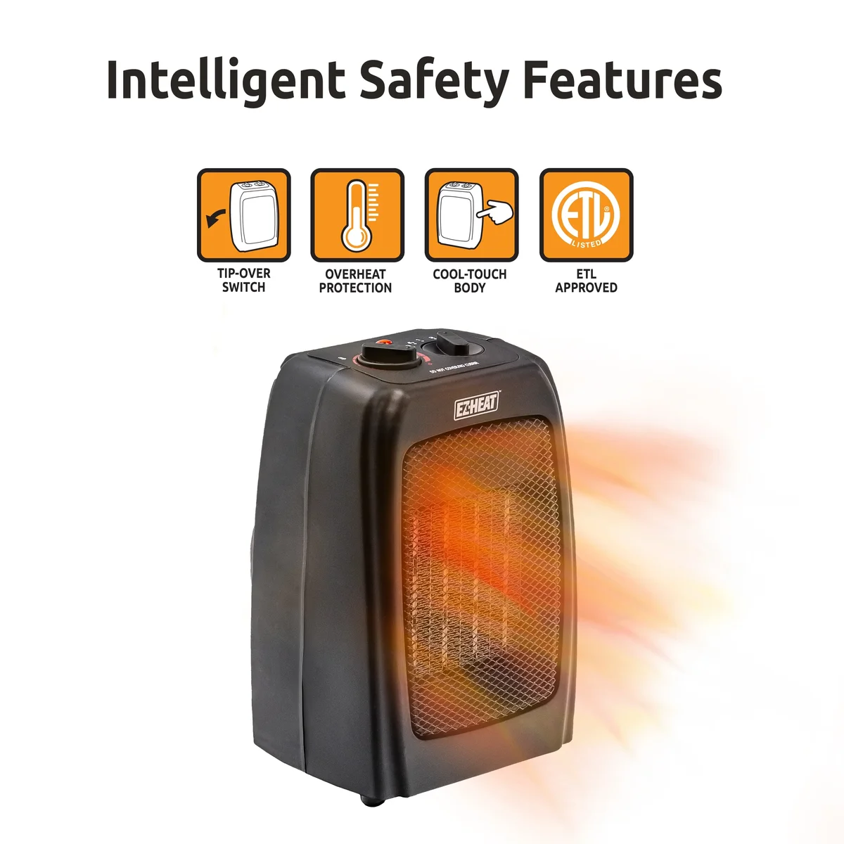 Everdaily Essentials Personal Ceramic Desktop Space Heater with Thermostat Ref. 7336