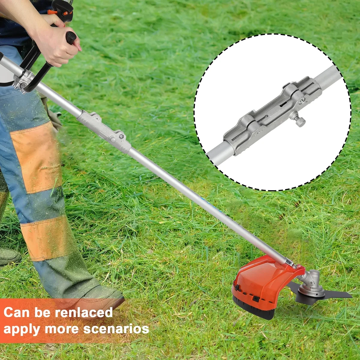 Postuois 52cc 2-Stroke Gas Weed Eater, 2-in-1 Air-Cooled Gas Weed Wacker, 8500RPM Multifunctional String Trimmer/Brush Cutter for Gardening 8529