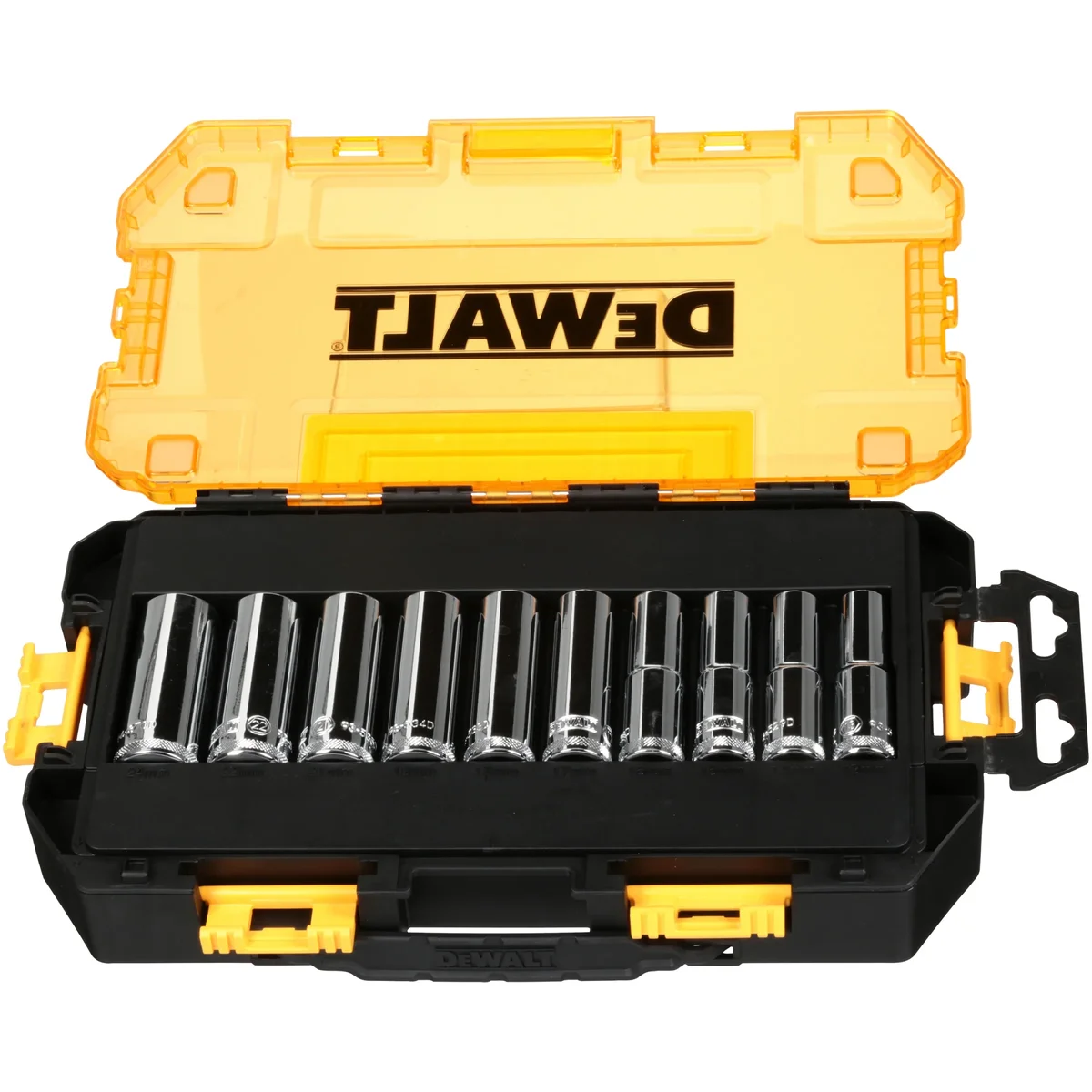 DEWALT Metric 1/2" Drive Chrome Vanadium Steel Deep Socket Set 10 pc 6608