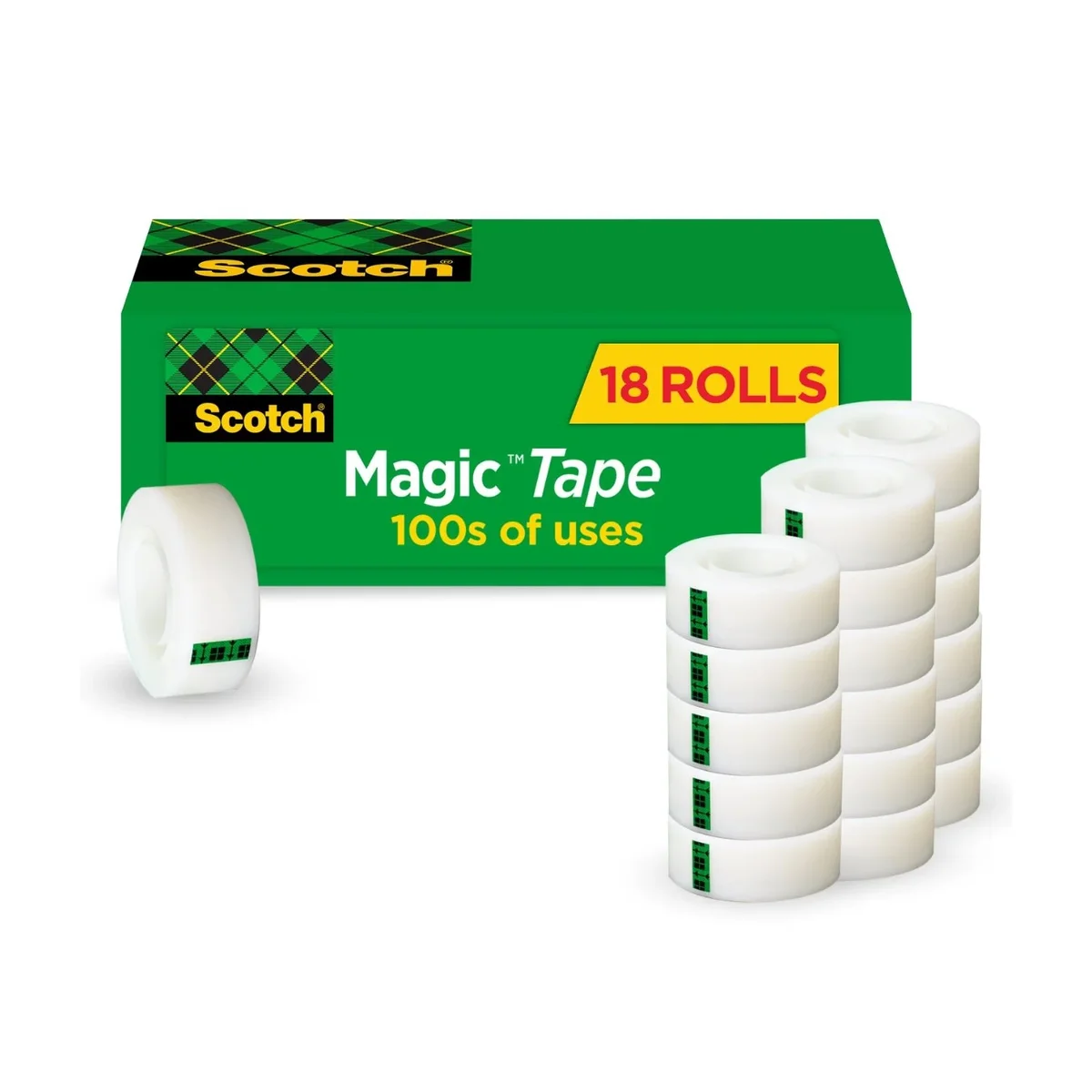 Scotch Magic Tape Refills, 3/4 in. x 1000 in., 18 Boxes 4840