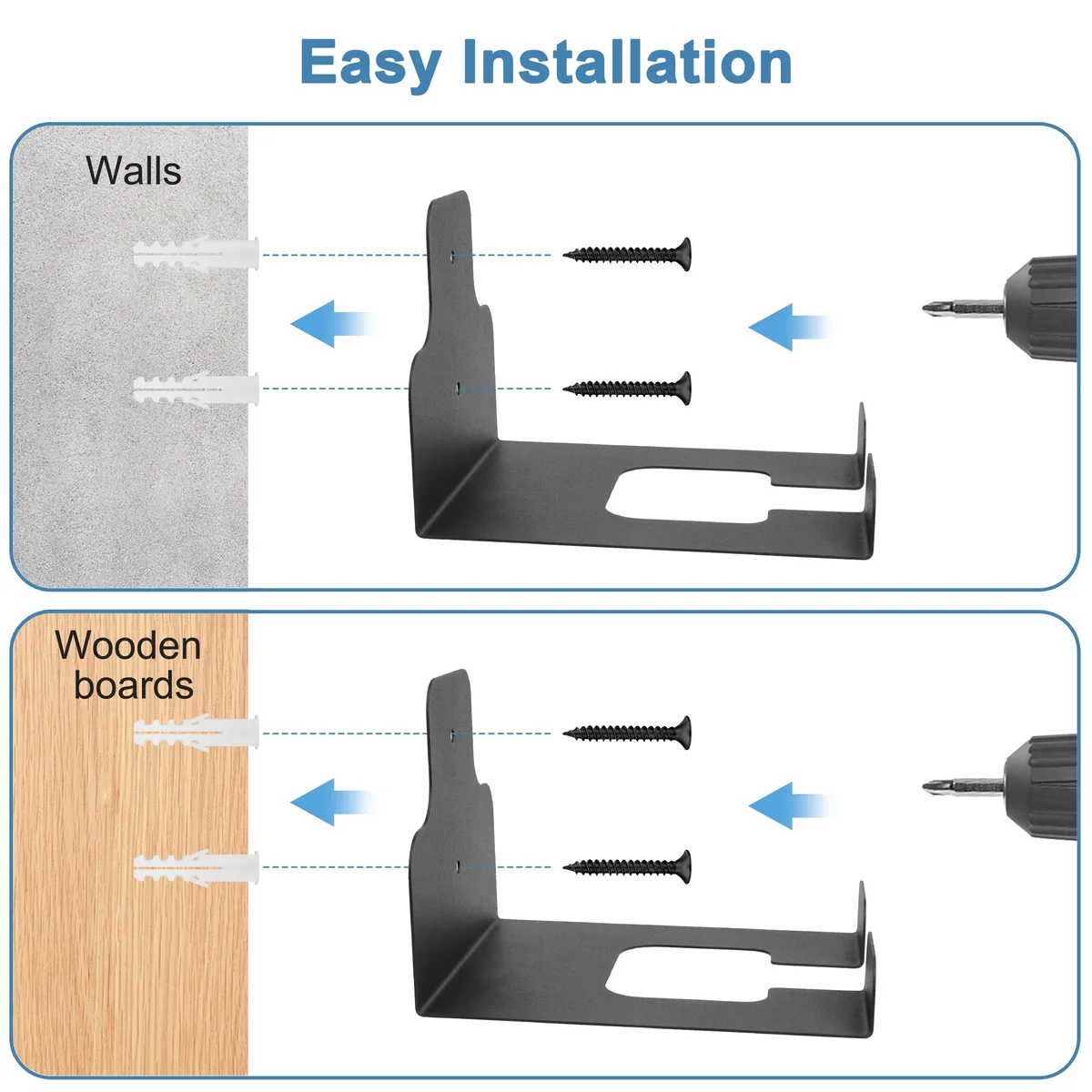 TSV Garage Organizer Trimmer Rack, TSV Weedeater Hanger Wall Mounted, Garden Power Tool Hanger for Grass Hedge Garage Trimmer 8400