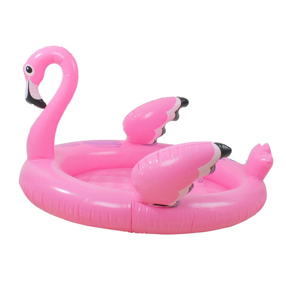 Pool Central 42.5" Inflatable Flamingo Round Children's Swimming Pool - Pink/White 9299