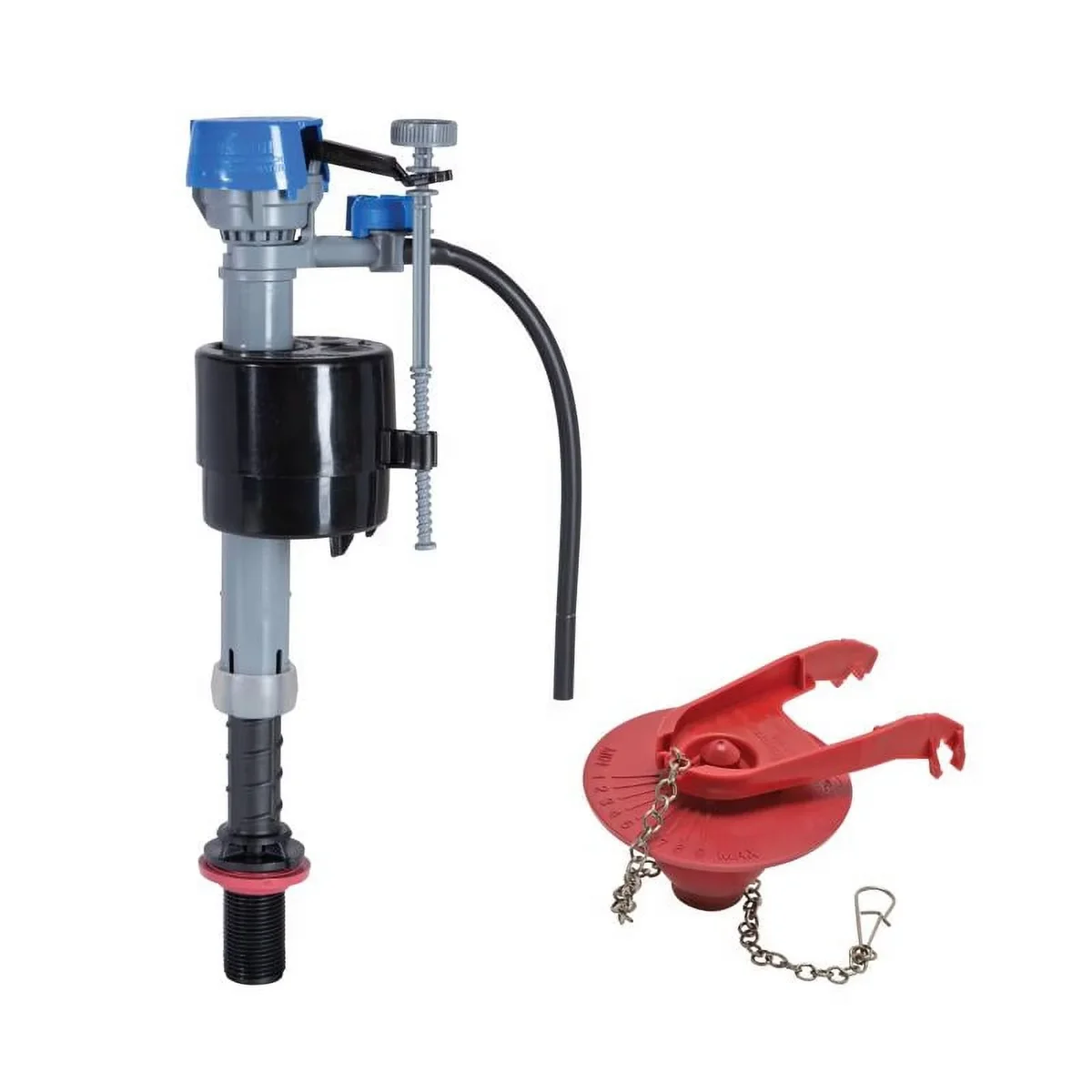 Fluidmaster K-400H-039 PerforMAX Toilet Fill Valve and 2" Flapper Repair Kit, Plastic, 1-Pack, Height 13.9in 1493