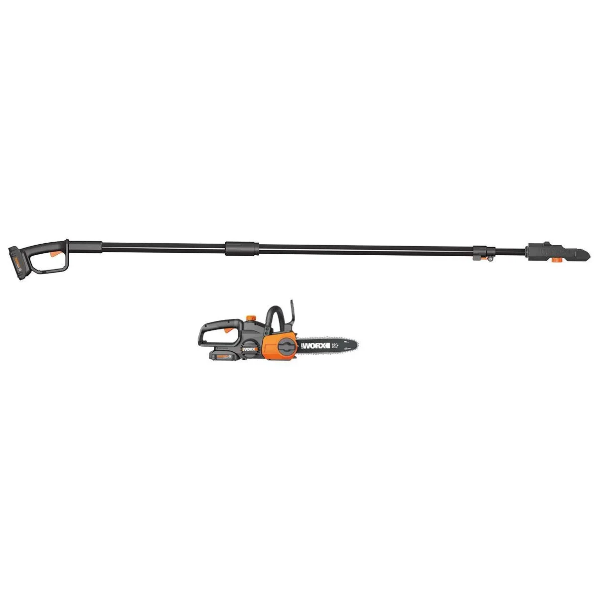 Worx 20V 10" Auto Tension Electric Cordless Pole Chainsaw with Battery & Charger 8885