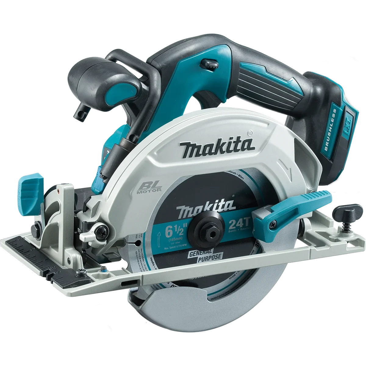Makita 18V LXT Brushless 6-1/2 in Cordless Circular Saw (XSH03Z) – 5,000 RPM, Automatic Speed Change, LED Lights, Tool Only 8563