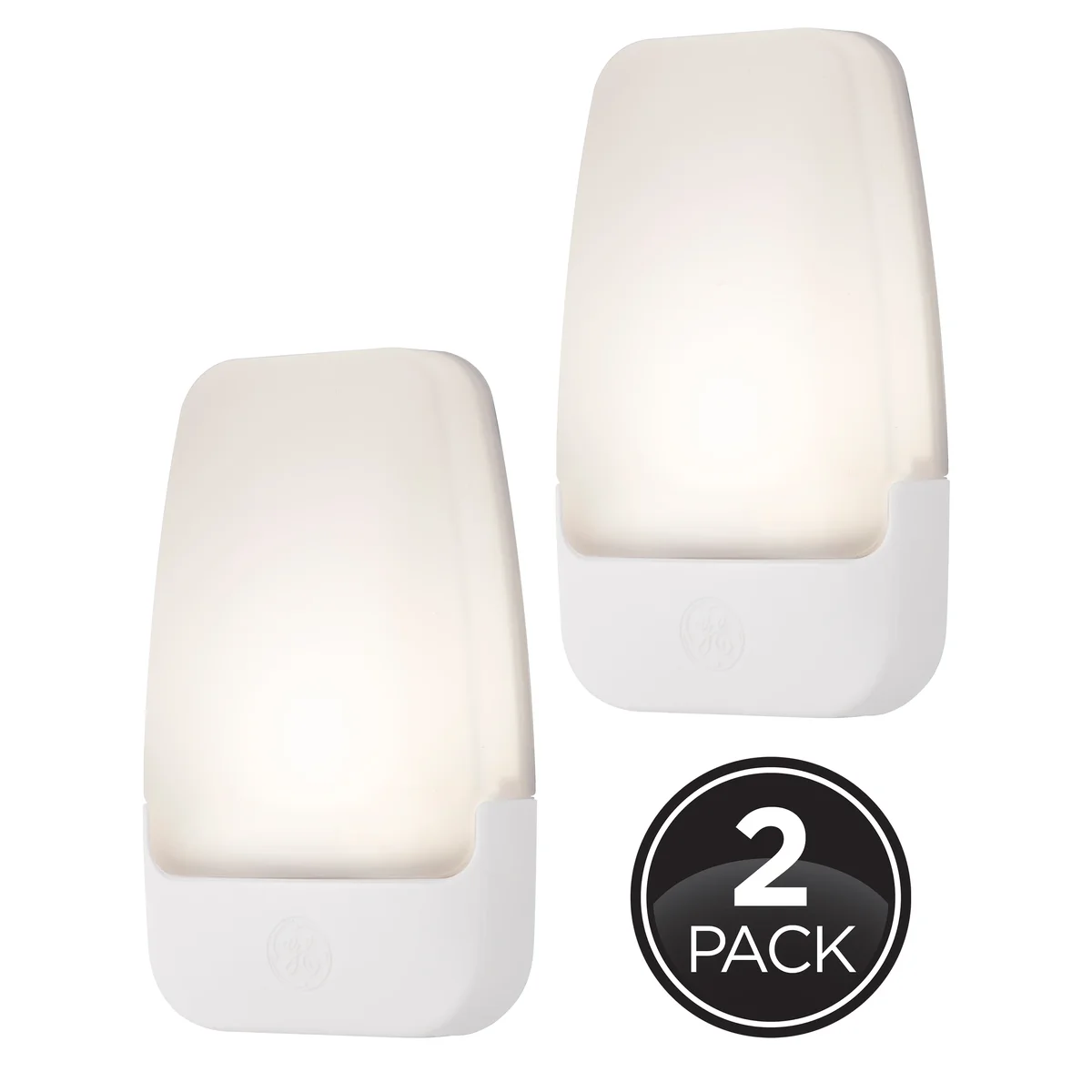 GE Automatic LED Plug-in Night Light, Light Sensing, 5 in, 2-Pack 0341