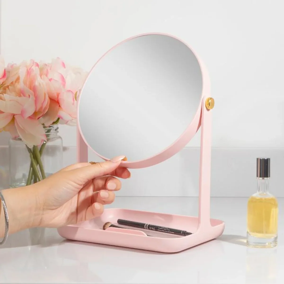 ZADRO, INC. 5X and 1X Magnification Makeup Mirror with Accessory Tray and Phone Holder 7796