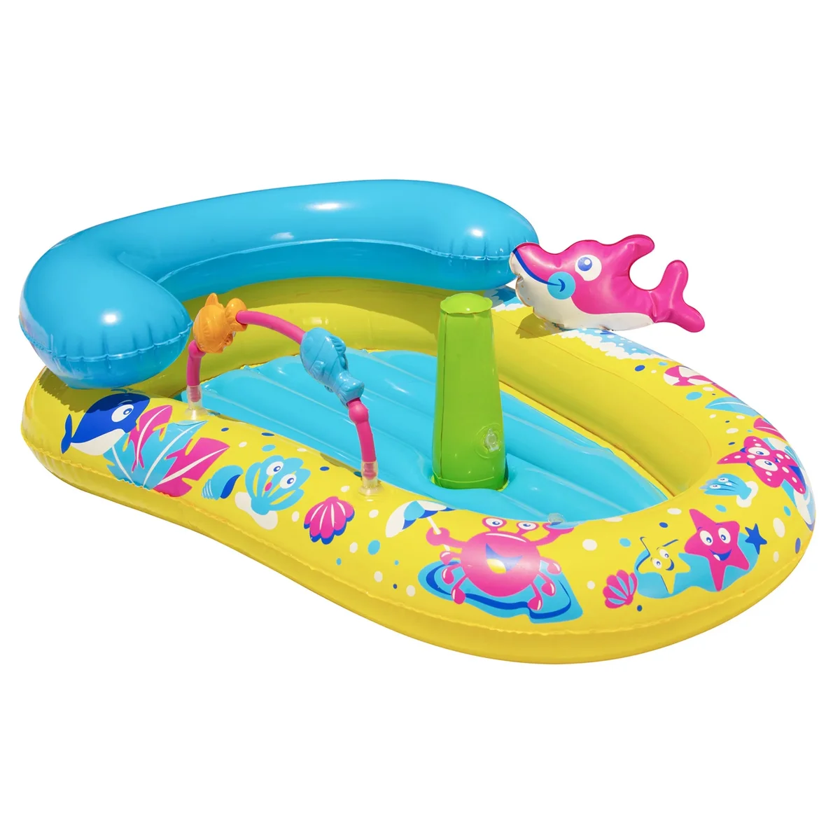Banzai Jr. Backyard Inflatable Water-Sprinkling Splash Discovery Activity Center, Baby Pool, Age 9-24 Months 1343