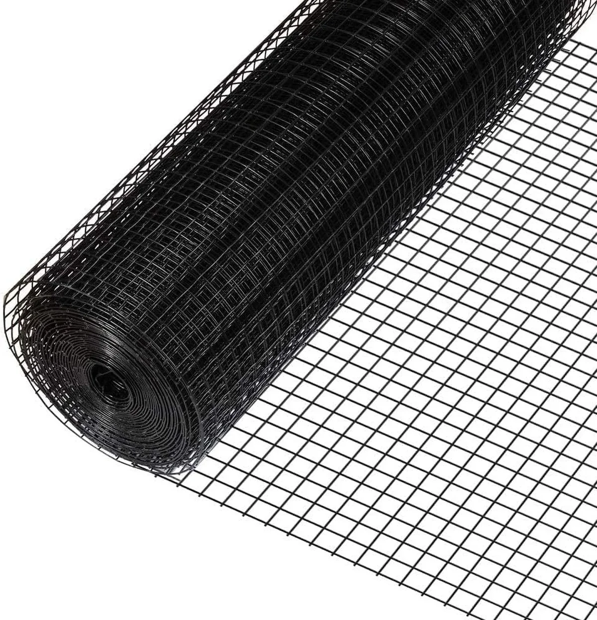 Everdaily Essentials 16 Gauge Black Vinyl Coated Welded Wire Mesh, 1” x 1” Mesh Size for Home and Garden Fence and Pet Enclosures Protect Chickens Rab 9421