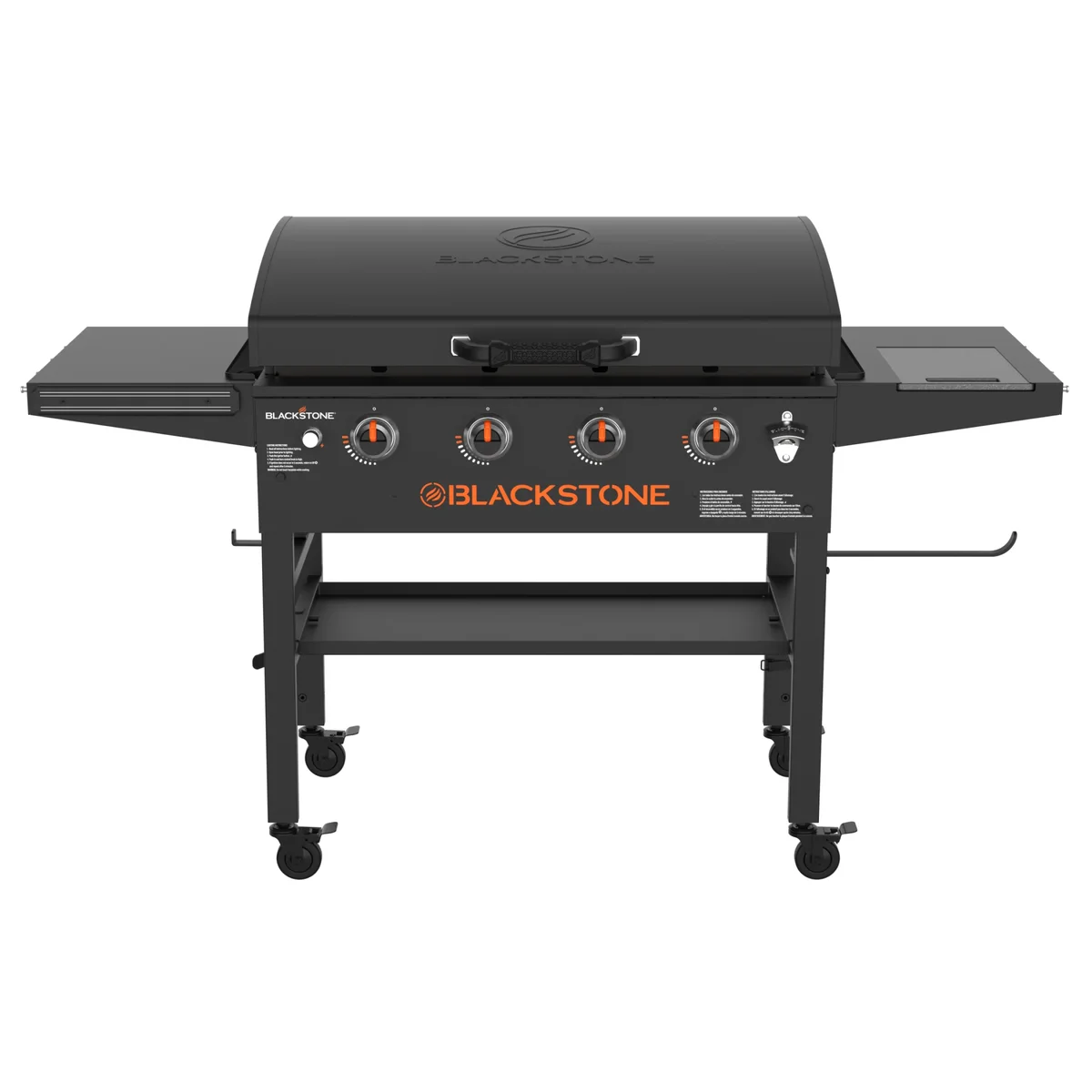 Blackstone Original Outdoor Griddle, 4-Burner 36" Propane Flat Top Grill with Hood, Black 6856