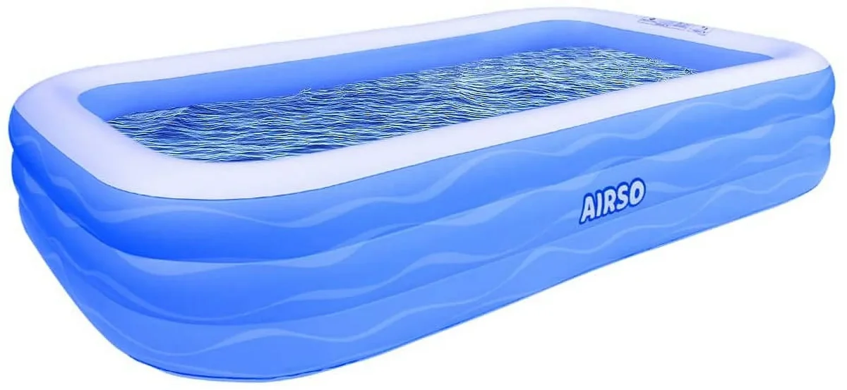 Airso Inflatable Swimming Pool Family Full-Sized Inflatable Pools 118" x 72" x 22" Thickened Family Lounge Pool for Toddlers, Kids & Adults Overs 7403