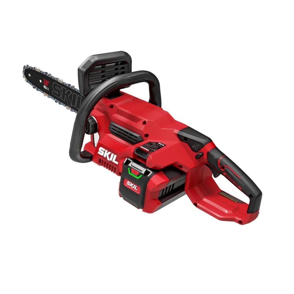 SKIL PWR CORE 40V 18-Inch Brushless Cordless Chainsaw, Battery Powered with Auto-Lubricating Chain, Electric Chainsaw with Tool-Less Chain Tensio 2623