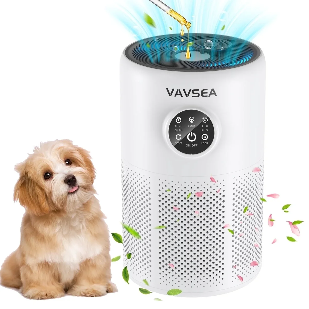 VAVSEA Air Purifier for Home Large Room up to 1350 sq.ft, HEPA Air Filter for Allergies and Asthma with 20dB Sleep Mode, Air Cleaner for Dust, Po 8627