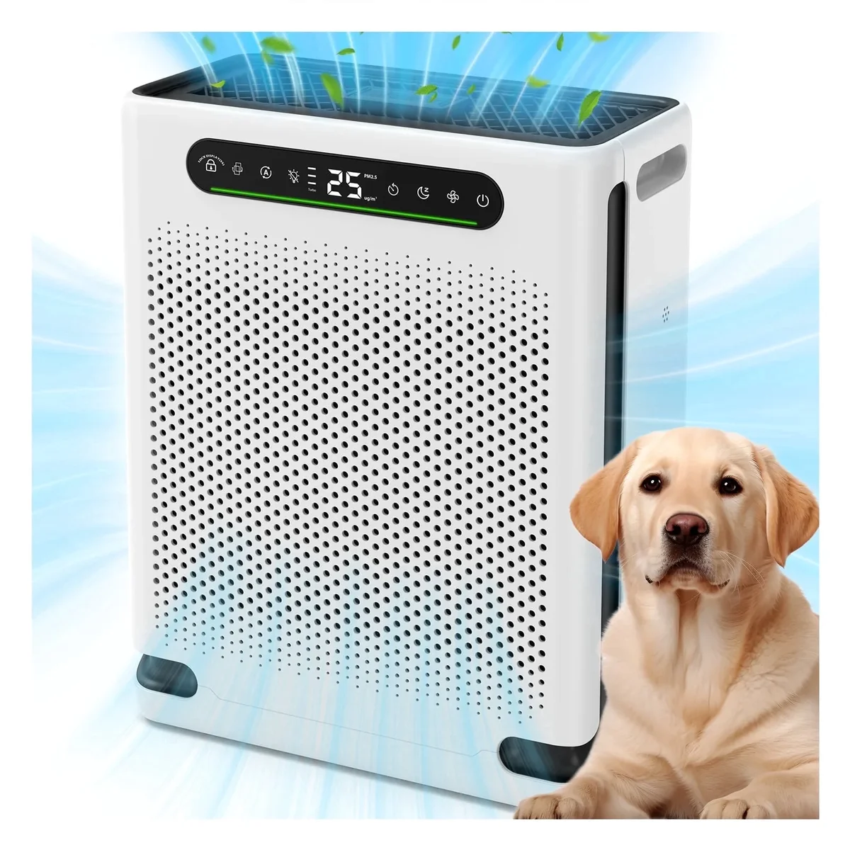 Aeitto Air Purifiers for Home Large Room Up to 2600 Ft², HEPA Air Purifier with Washable Filter,20dB Sleep Mode Air Cleaner for Pet Hair Odors Smoke Du 4908