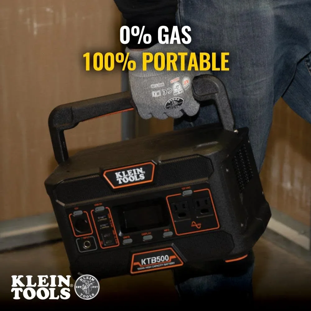 Klein Tools 1,000 Watt Lithium-Ion Battery Solar Power Station 6506