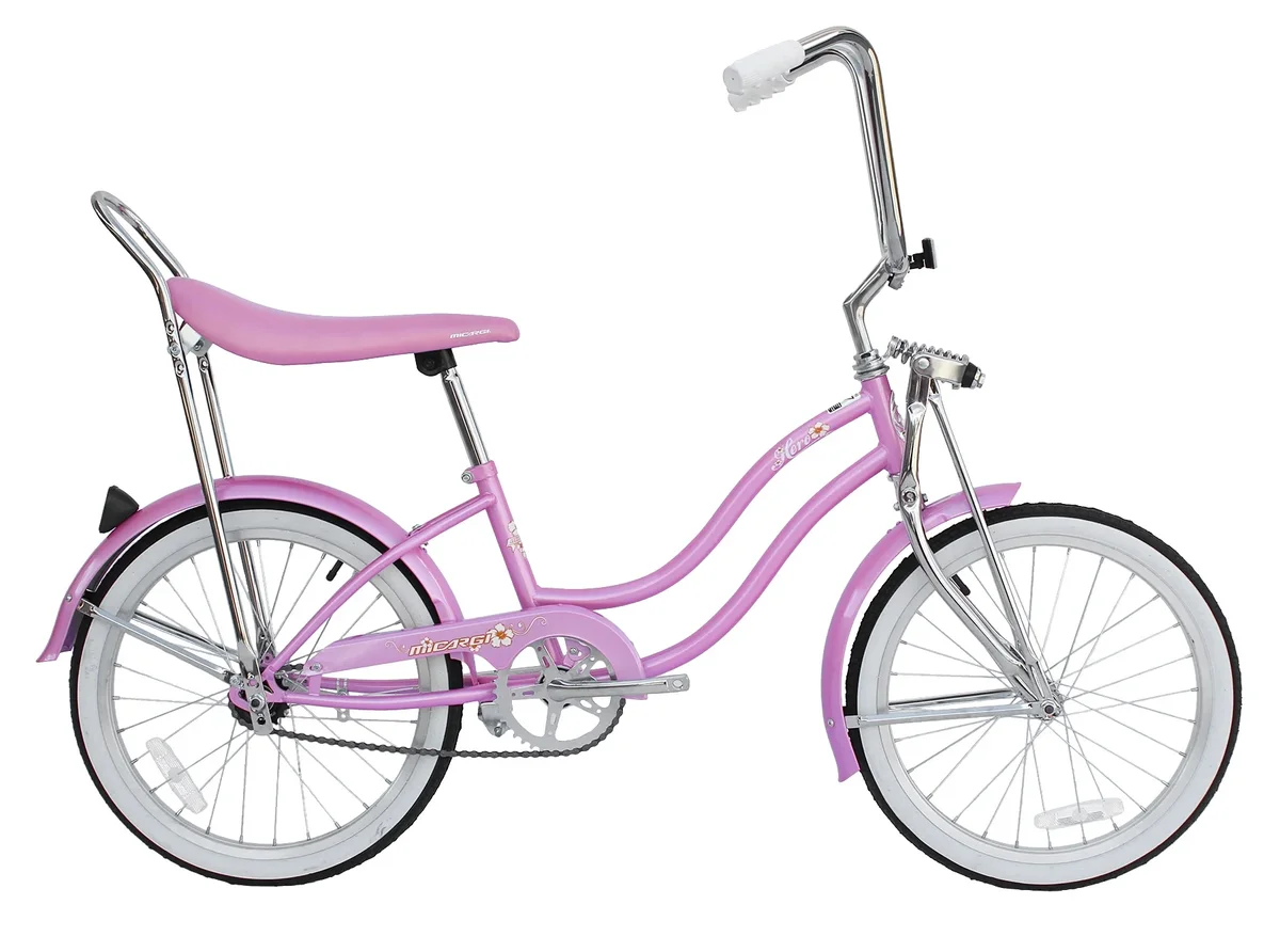 Wonder Wheels 20 In. Beach Cruiser Lowrider Coaster Brake Single Speed Bicycle, Bike With Banana Seat Stainless Steel Spokes One Piece Crank Allo 0044