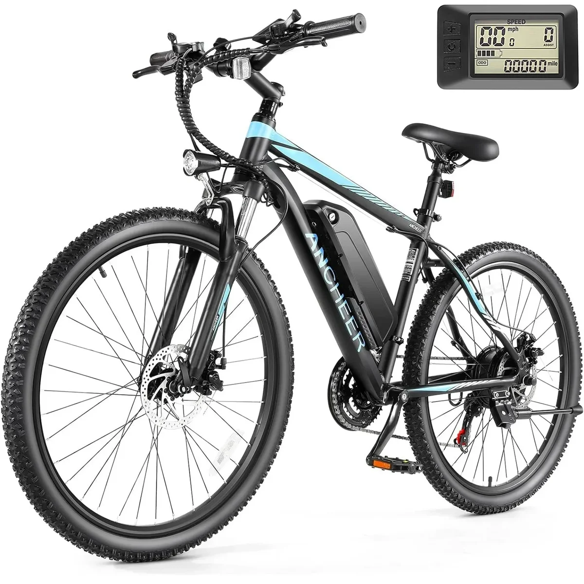 ANCHEER Electric Bike ,26" Electric Bike for Adults Electric Bicycles, 500W Electric Mountain Bike, 48V Commuter Ebike 48V Battery Ebike UL 2849, 9317