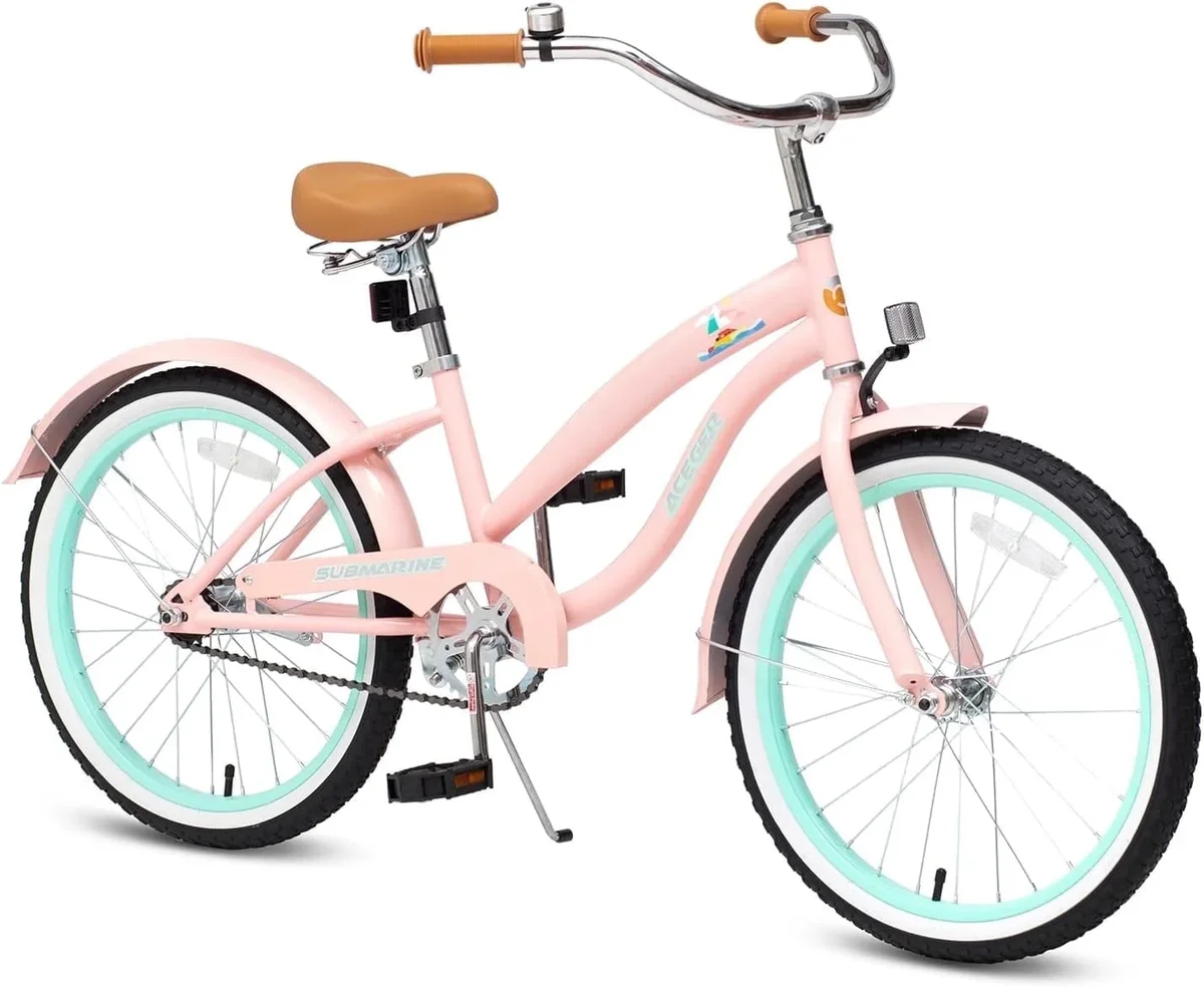 Everdaily Essentials 20 Inch Beach Cruiser Bike for Girls Ages 9-13, Pink 3324