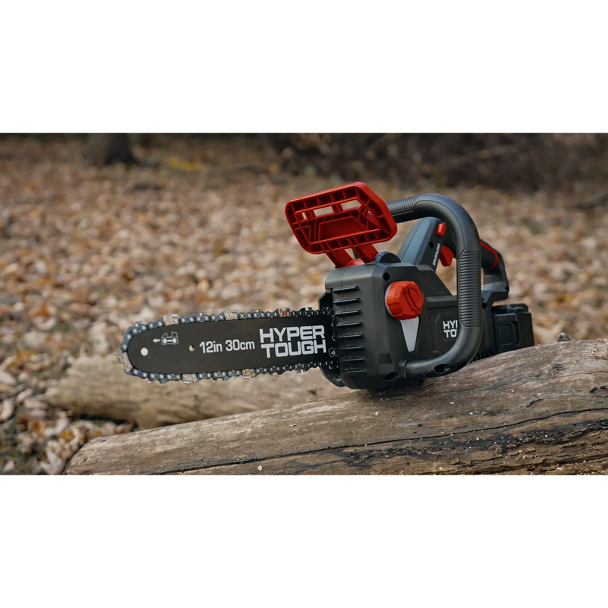 Hyper Tough 12" 20V Brushless Cordless Chainsaw with 20V Max 4.0Ah Battery and Charging Cable 7757