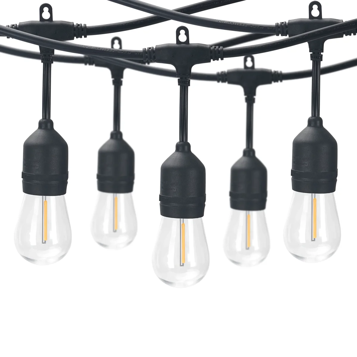 Better Homes & Gardens 48-Foot Outdoor Commercial String Lights, 24 Shatterproof LED Bulbs, Indoor/Outdoor Use 8683