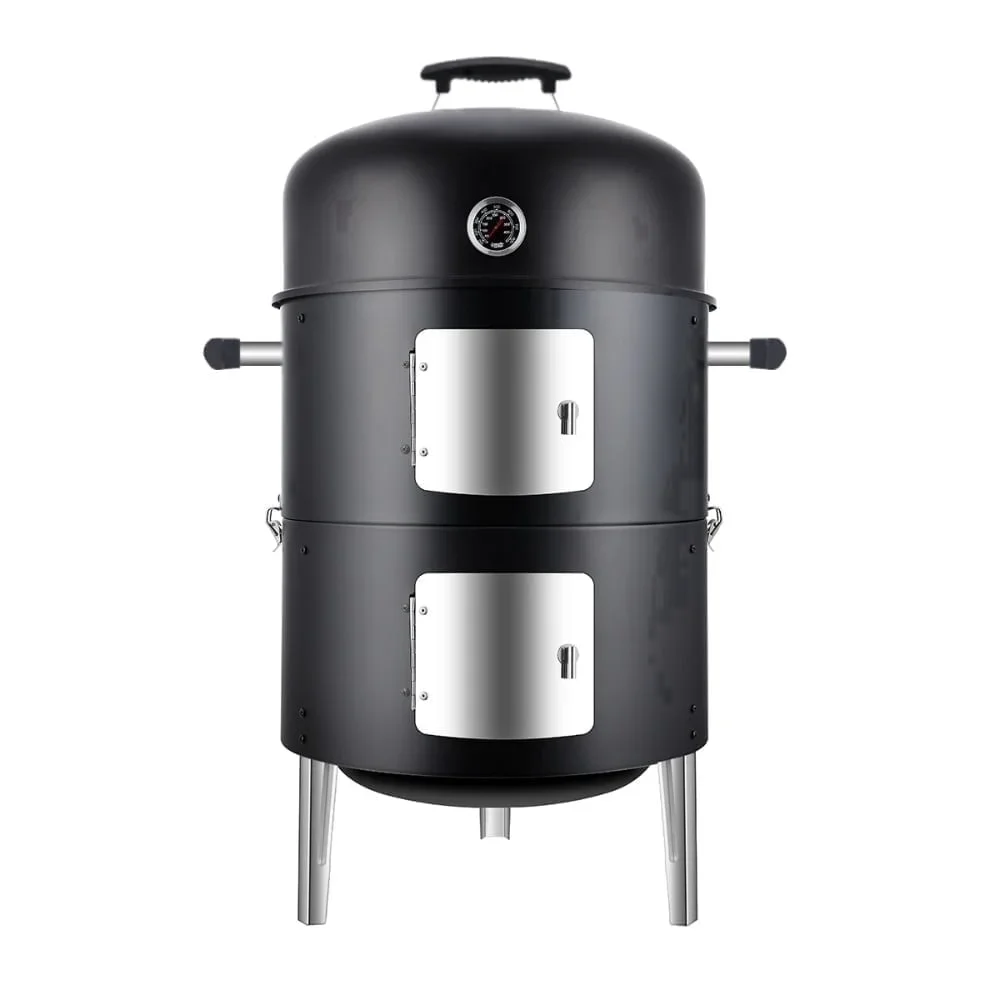 laraVist 3-in-1 Charcoal Smoker Grill with 453 sq. in. Cooking Space & Thermometer 4823