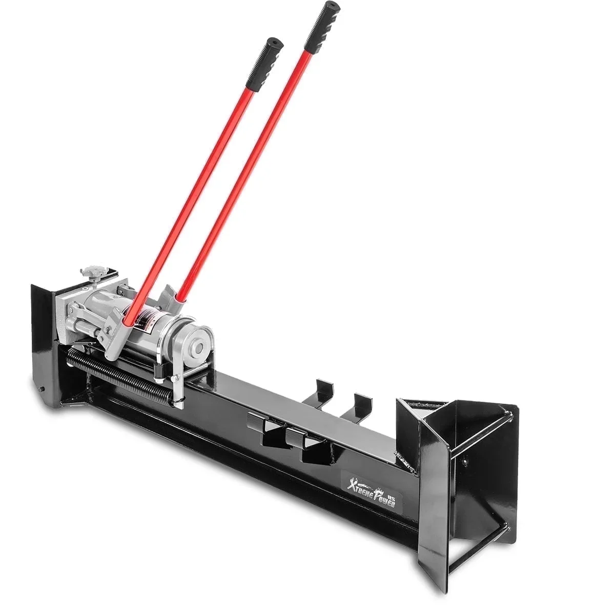 XtremepowerUS Hydraulic Log Splitter Manual 12 Ton Steel Beam - Wheeled Heavy Duty - 1 Pack 5264