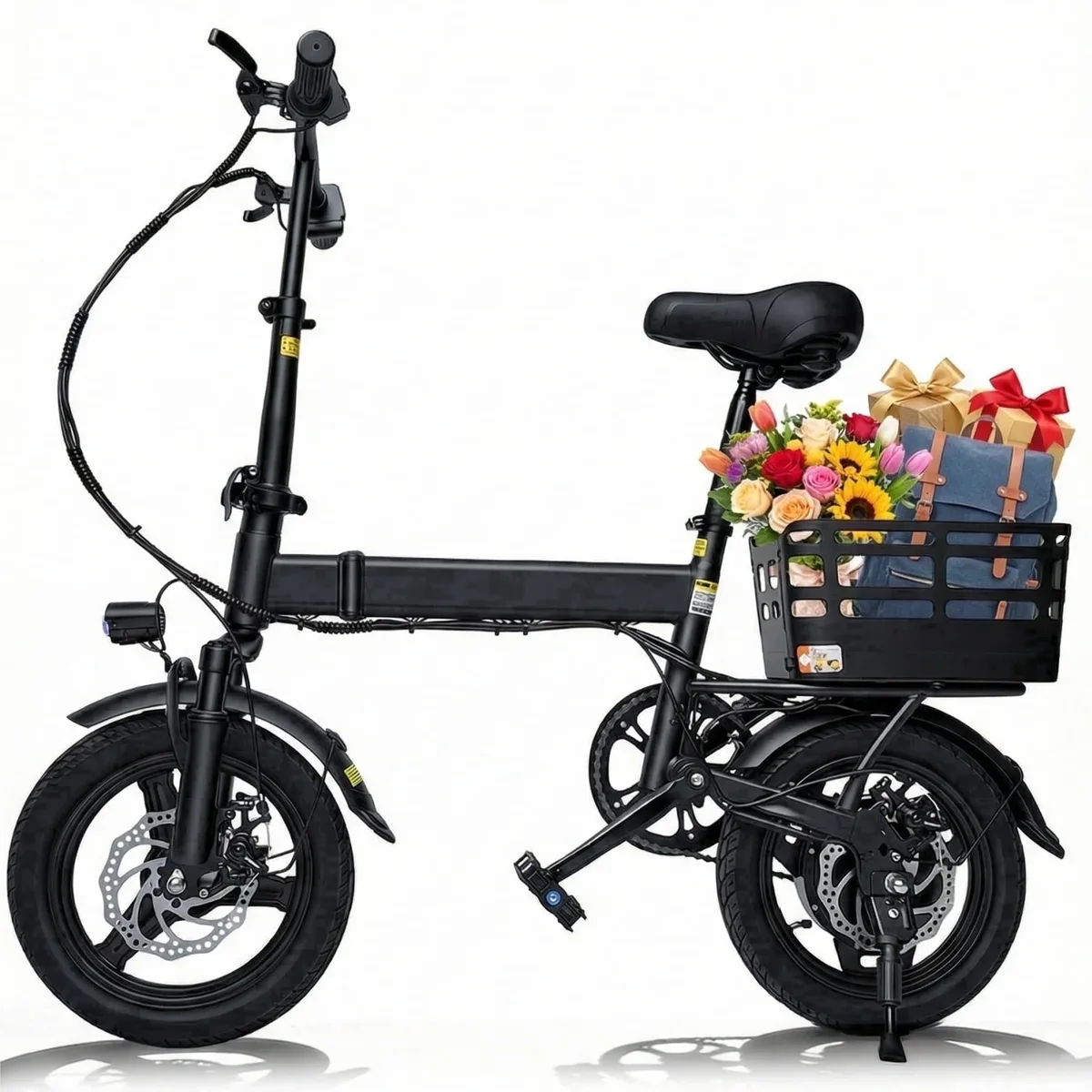BroPath Electric Bike for Adults, Ebike, Electric Bicycle with 432WH Battery,14" Folding Ebike, 18MPH,20+ Miles(MAX),500W Motor,Multi-Shock Absor 5754