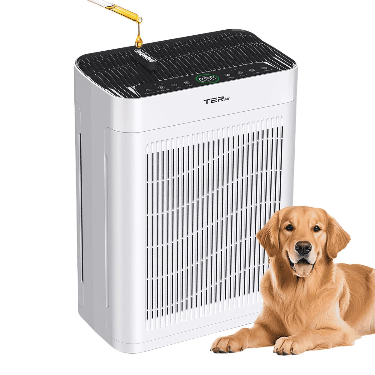 TER Air Air Purifier for Home Large Room Bedroom Up to 2500 Sq Ft with Washable Filters, H13 Hepa Double-Sided Air Filter Purifier PM 2.5 Sensor, Air Cle 9570