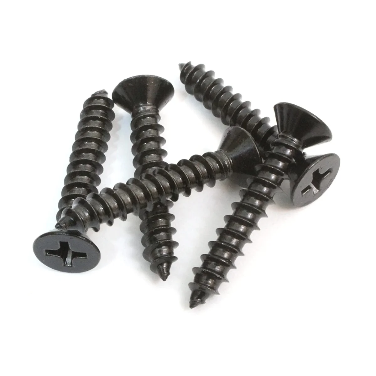 Bolt Dropper #8 x 1-1/2-Inch Wood Screws, Pack of 100 - Black Xylan Coated Stainless Steel Flat Head Phillips Screws - Corrosion Resistant for Wo 7141