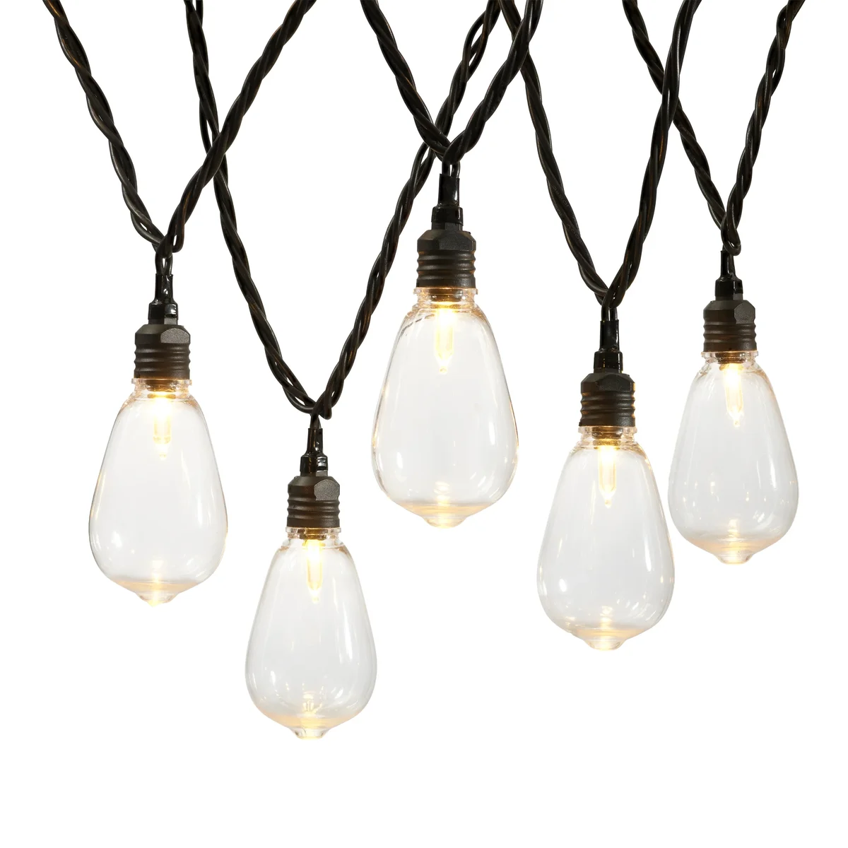 Mainstays 30-Count Color-Changing LED Plastic Edison Outdoor String Lights with 4 Lighting Functions 2936