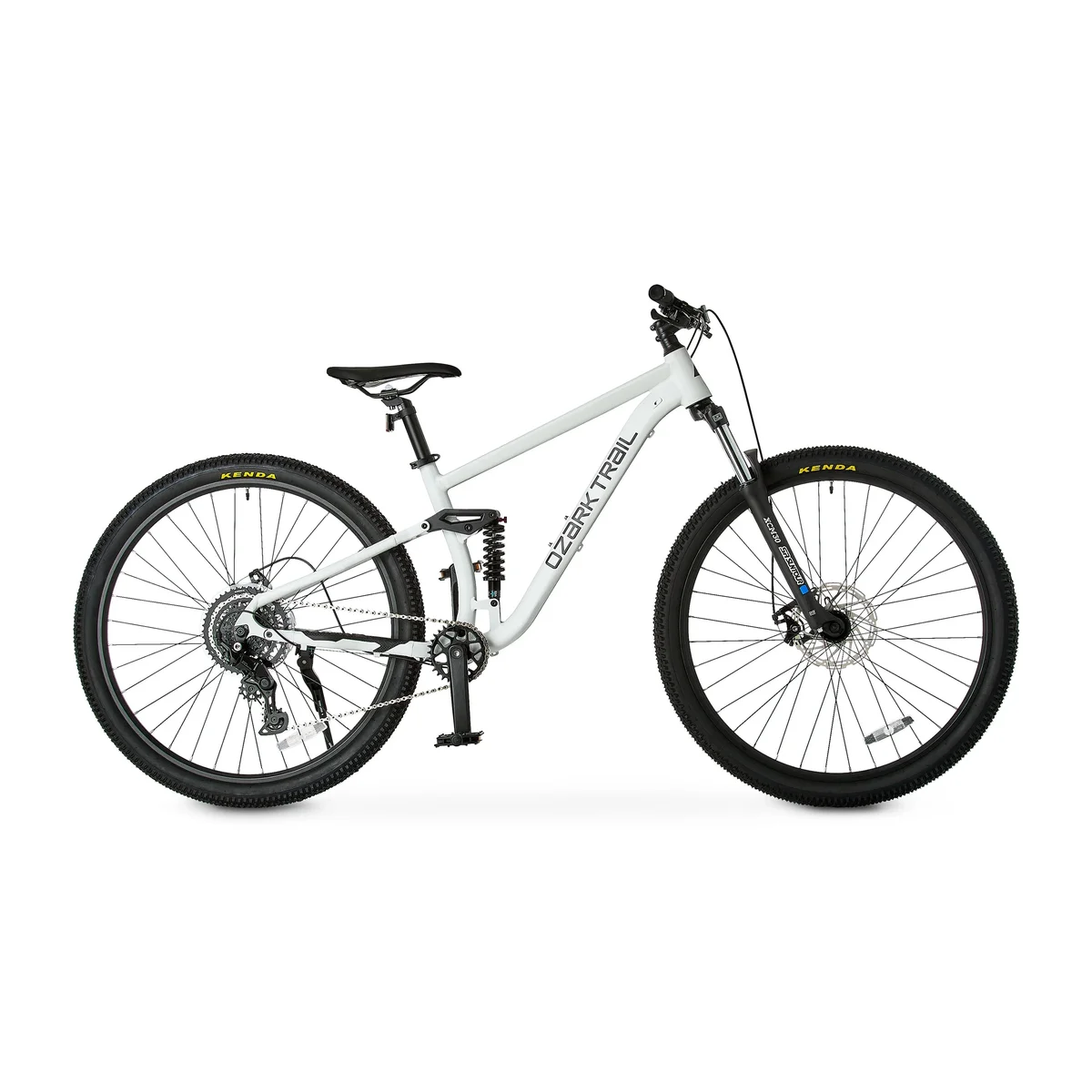 Ozark Trail 29" FS.2 Slalom Full Suspension Mountain Bike, Large Frame, Fits Riders 5'10" - 6'2"+, Off-White, Adult. Unisex, Online Only 8824