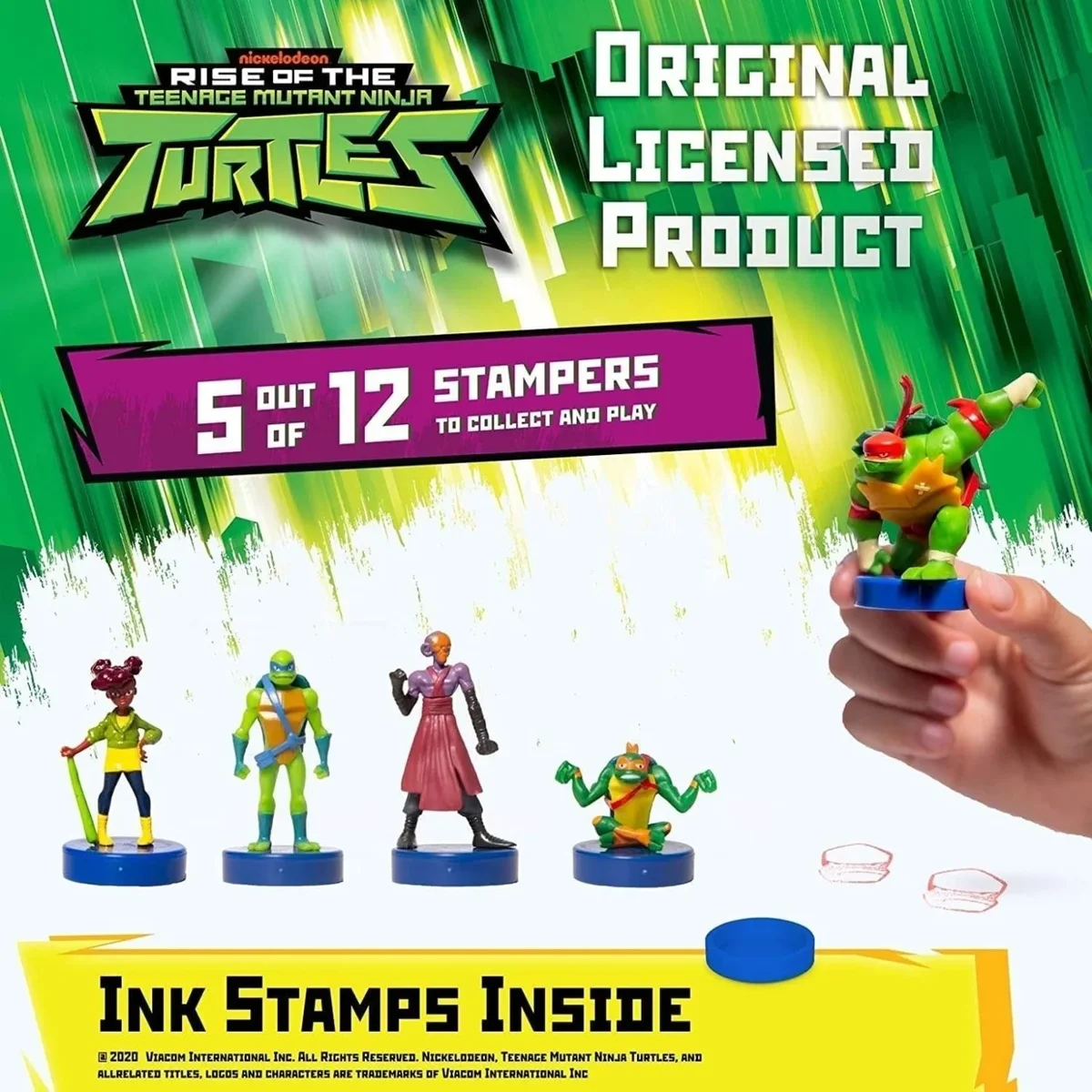 PMI International Teenage Mutant Ninja Turtles Stamps 5pk Raph April Foot Lieutenant Mikey Figure PMI International 7986