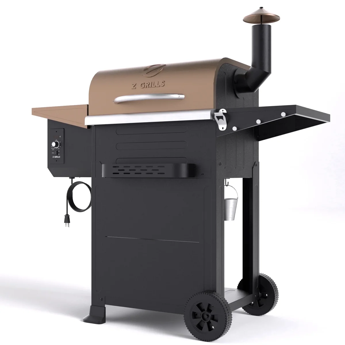 Z GRILLS Flame Expert 572 Sq.in Cooking Area 8 in 1 Wood Pellet Grill & Smoker with Direct Flame Searing, Auto Temperature Control for Outdoor BB 4474