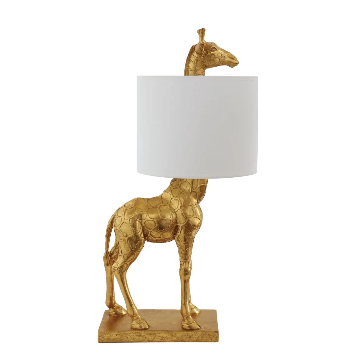 Everdaily Essentials Gold Giraffe Lamp with Linen Shade 7580