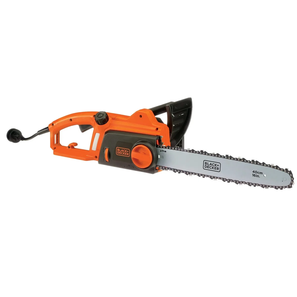 BLACK+DECKER 16” 12 Amp Corded Electric Chainsaw, Tool-Free Chain Tensioning, Auto-Oiling 4070