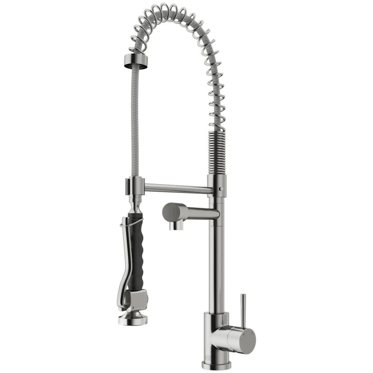 VIGO Zurich Single Handle Pull-Down Sprayer Kitchen Faucet in Stainless Steel 7649