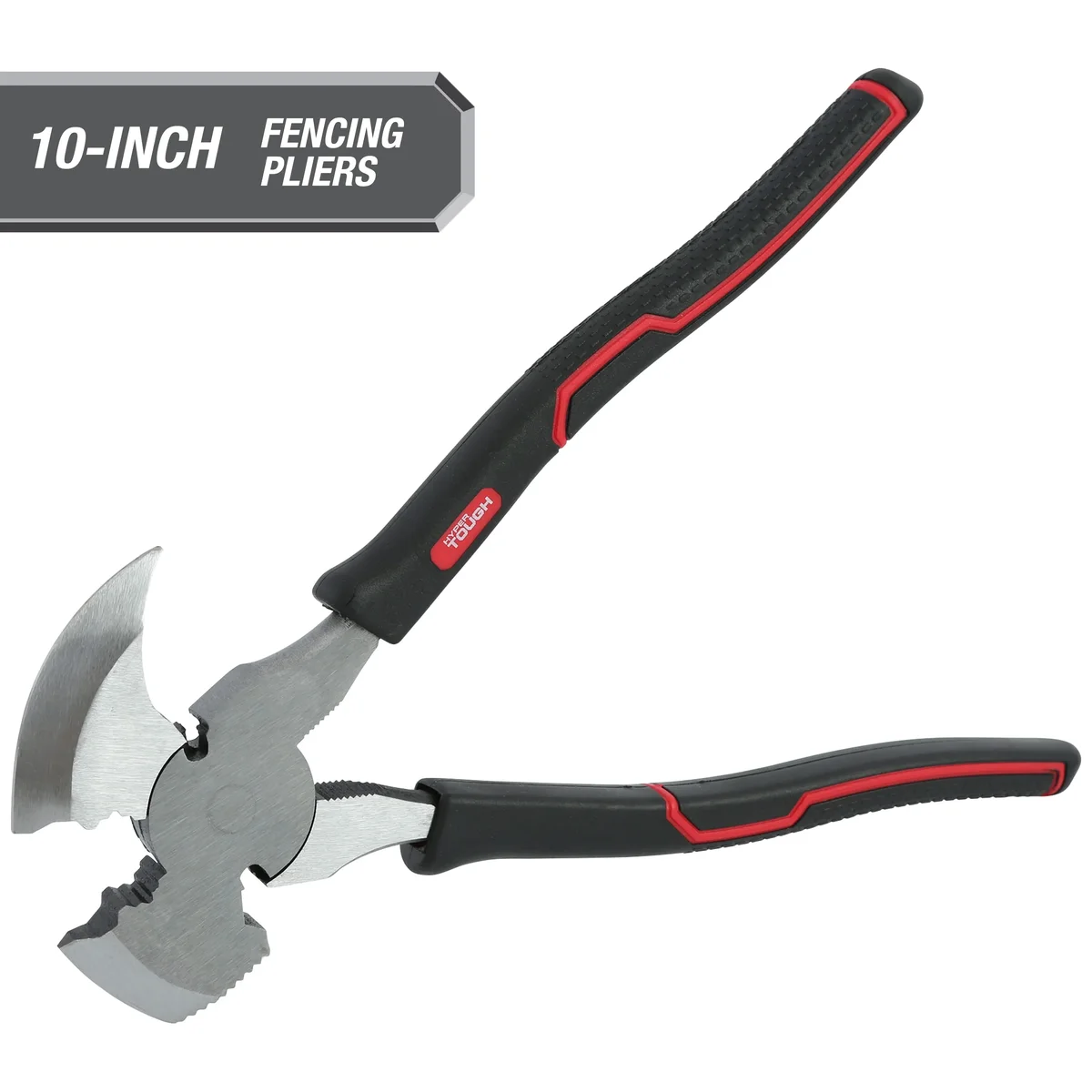 Hyper Tough 10-inch Demolition and Fencing Pliers with Soft Grip Handles 8513