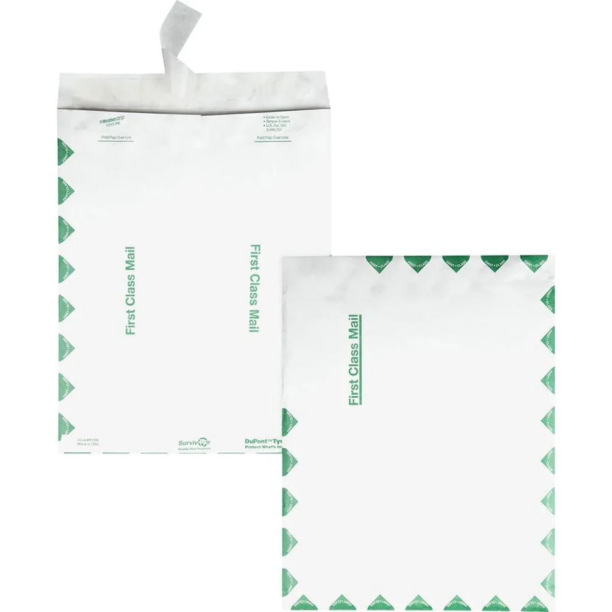 Survivor Tyvek USPS First Class Mailer, 10 x 13, White, 100/Box 0109