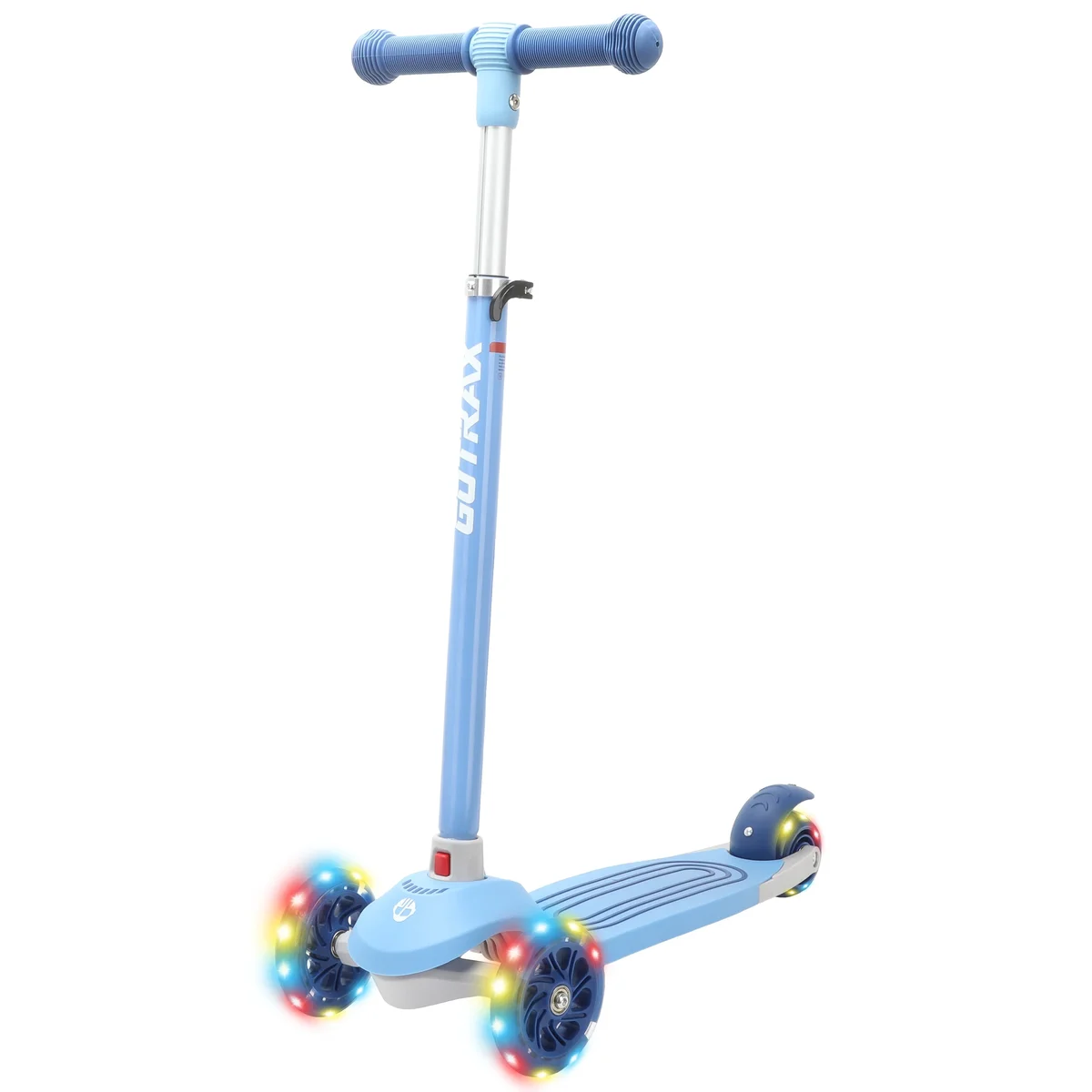 GOTRAX Bobloo 3-Wheel Light-Up Kick Scooter for Boys and Girls Ages 3~8, LED Lighted Ride on Toys for toddlers, Blue 0394
