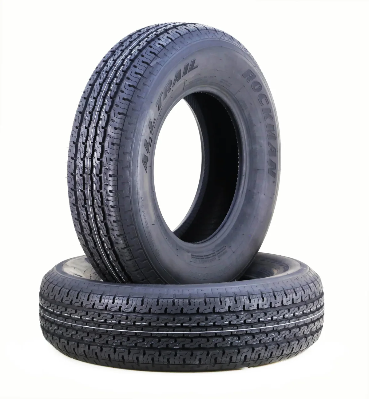 ROCKMAN Trailer Tire ST205/75R14 8-Ply Load Range D 105M Steel Belted Radial 11165, Set2 0009